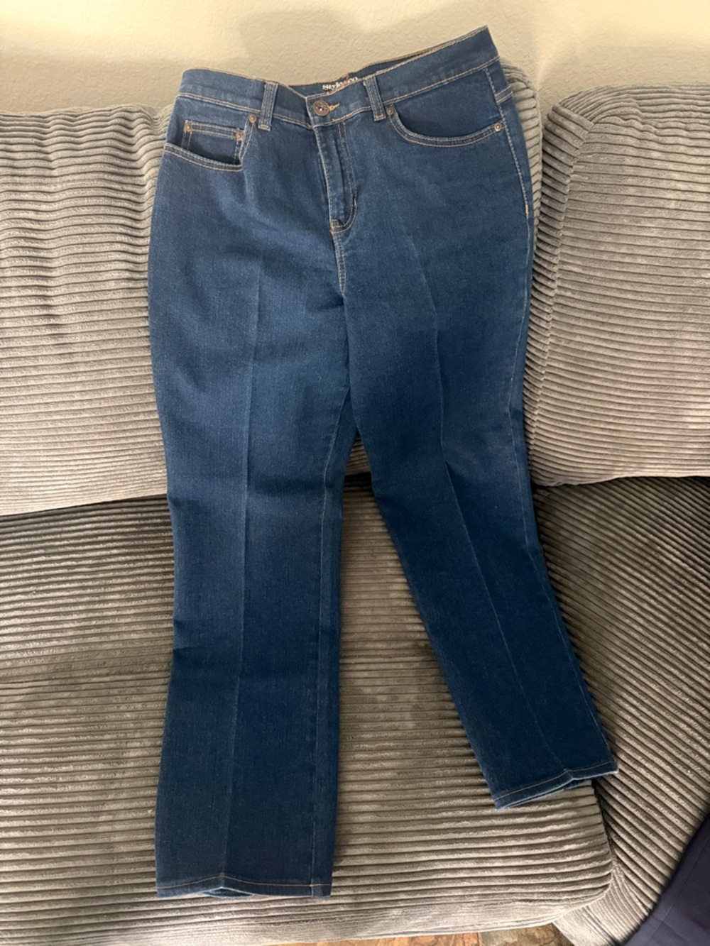 Style & Co. Women's Deep Blue Straight-Leg Jeans